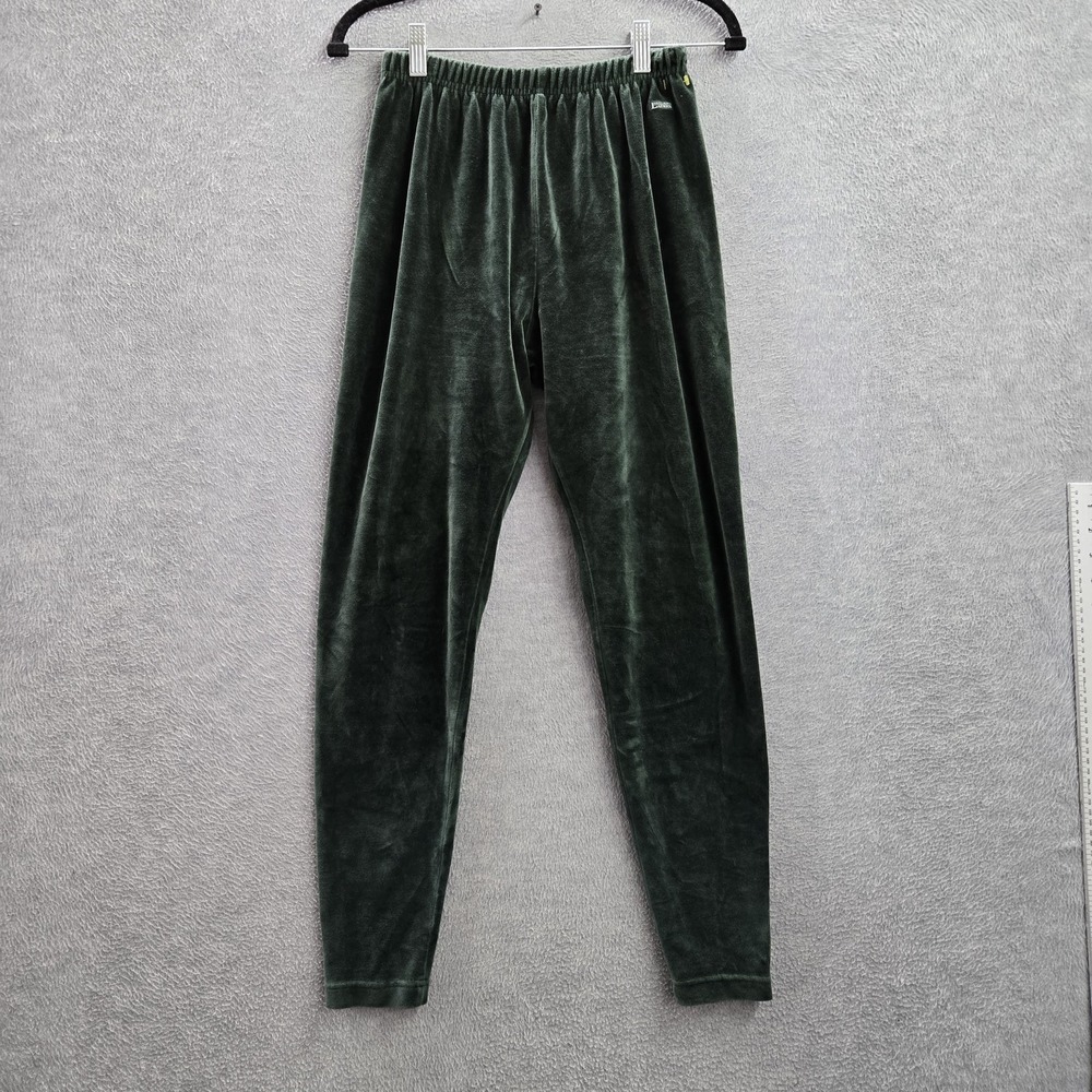 VINTAGE Ralph Lauren Women Pants M Green Velour Coastal Grandmother 27" 90s